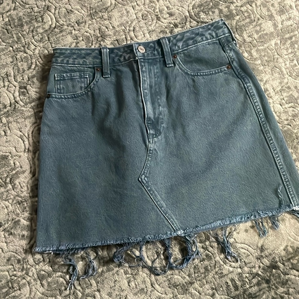 5/$25 🌟 Abercrombie & Fitch Zoe Natural Rise Denim Vintage A-line Mini Skirt
